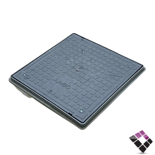 غطاء تفتيش بلاستك ثقيل جامبو مع براغي JUMBO اردني لون رمادي 60×60