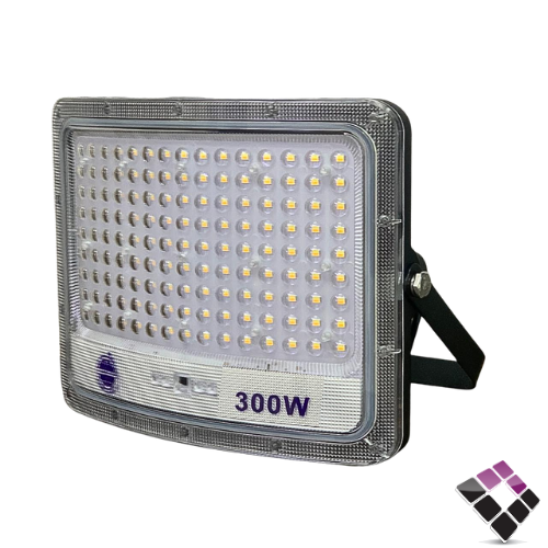 كشاف كوبس خارجي فلود LED على الطاقة الشمسية AL RAED الرائد مع ريموت 3 إضاءات 300W رقم RAC2102