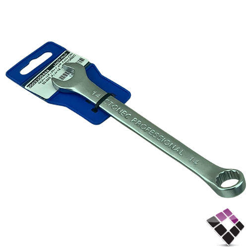 مفتاح مشترك عادي + مختوم كروم ستونيك STONEC مقاس 14 ملم رقم 245-33