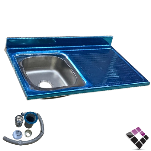 مجلى سعودي م/ كورى CONI حوض يسار + رف يمين مع الهراب 100*60