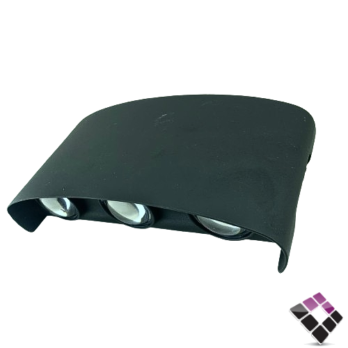 ابلك LED سور المنيوم لطش همر HUMMER صيني موديل ستارة 6 لمبة 3 عدسة فوق + 3 تحت إضاءة أصفر 9458/6Y