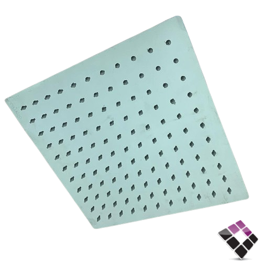 طاسة دش مطري كوالتي QUALITY صيني مربعة استل SUS304 مطلي كروم + فتحات ربل 25×25