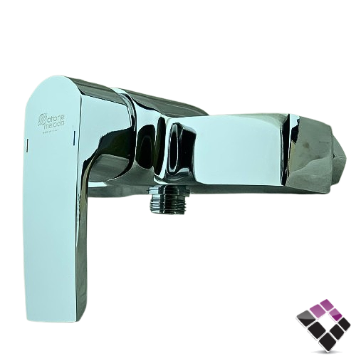 خلاط شطاف اتمتك OM-ottone meloda ايطالي أصلي نحاس مطلي كروم ثقيل موديل كوين QUEEN مسكة مربعة رقم 2Q100-11-001-C