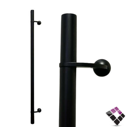 مسكة مقبض باب أستيل 304 طول 100 سم JEWEL جويل مقوسة لون أسود مطفي رقم SSPH199932*100-M-Black