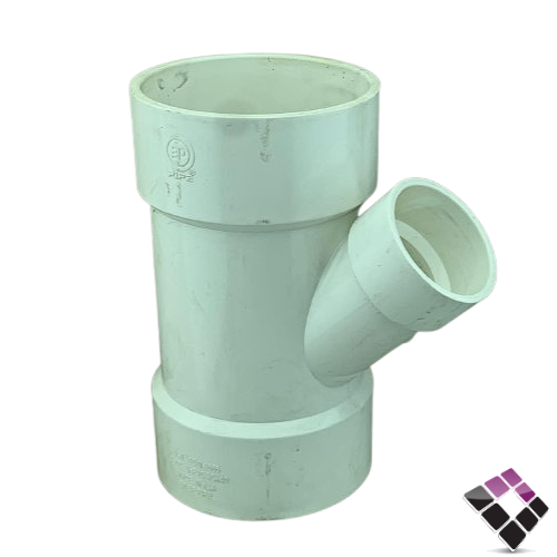 قسام Y واي نقاص UPVC بلاستيك أبيض 3P الخليجية سعودي ضغط 40 مقاس 114ملم 4" ×2"