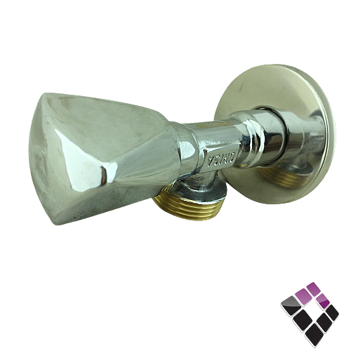 محبس زاوية غسالة نحاس مطلي لون كروم ORISA صيني 1/2"×3/4" رقم AL-5091