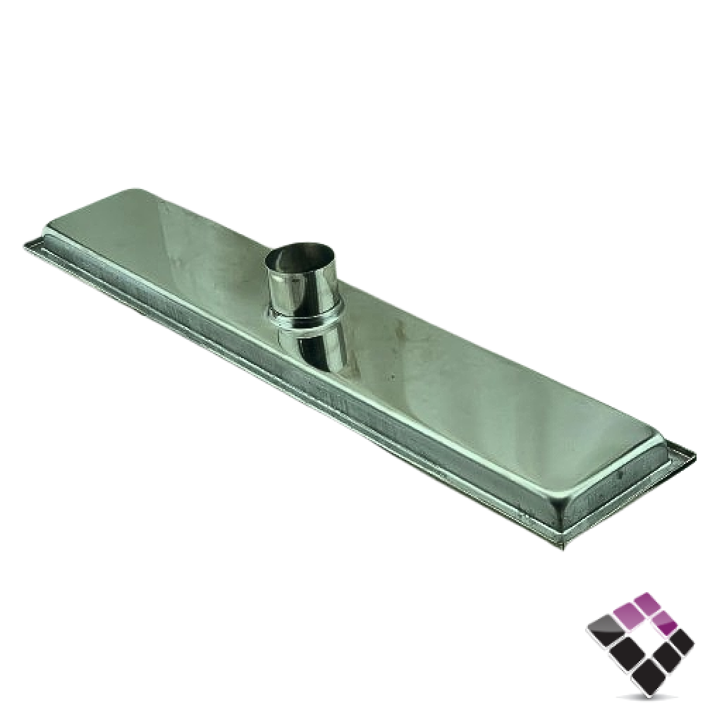 صفاية شبك عرض استيل SS304 لون كروم BATHROY  ايطالي مقاس 10×60 رقم 6702048