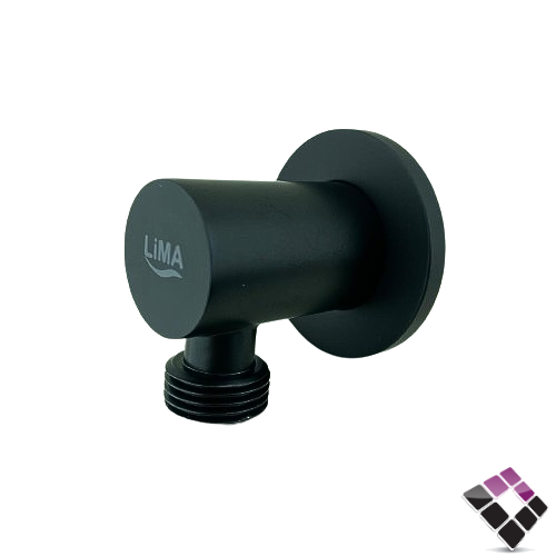 كوع مشبك شطاف للخلاط  الدفن المخفي دائري حجم صغير LIMA صيني نحاس مطلي أسود رقم LM-009-1007
