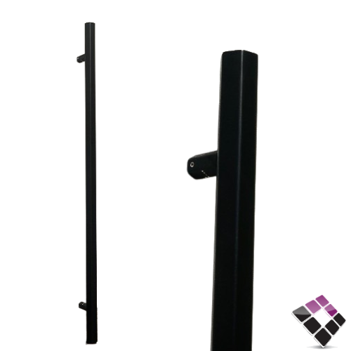 مسكة مقبض باب أستيل 304 طول 100 سم JEWEL جويل سداسي لون أسود مطفي رقم SSPH1974-38*33*100-M-Black