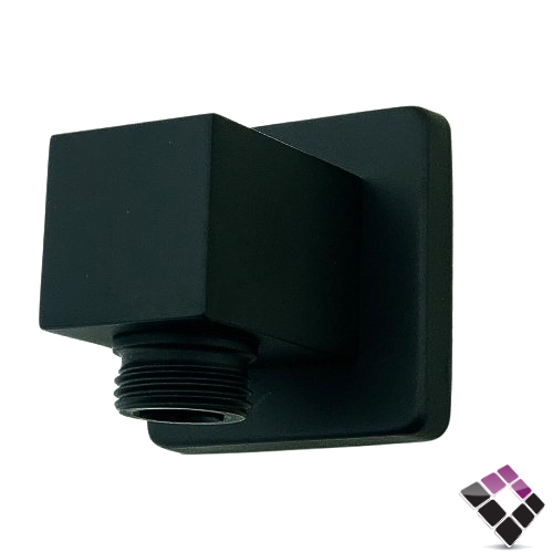 كوع مشبك شطاف + سماعة خلاط دفن مخفي لون أسود مربع صغير SCHMIDT الماني رقم HK-15B