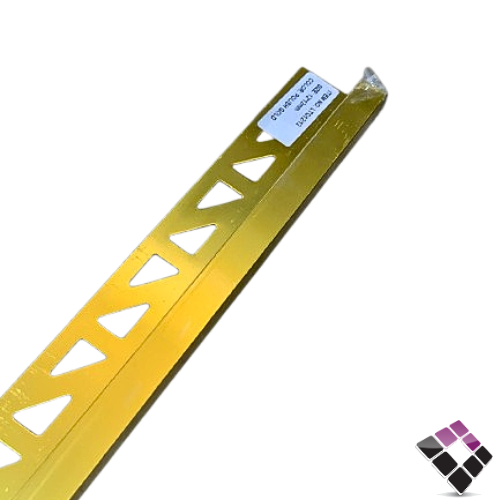 زاوية نهاية سيراميك المنيوم مربع DAR صيني لون ذهبي لماع مقاس 12mmكبير طول 2.5Mرقم ALG12