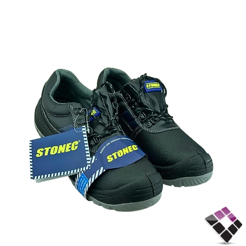 جزمة السلامة جلد أصلي بخيط سفتي STONEC ستونيك صيني مقاس 43 رقم 584-33