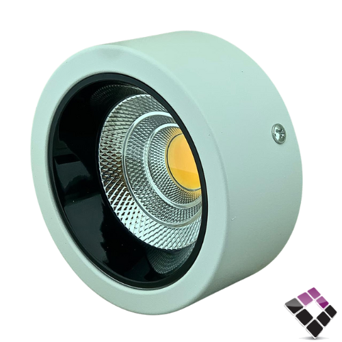 كشاف خارجي LED لطش مانع توهج جرم أبيض / أسود عدسة كوب COB إضاءة 3000k أصفر TOPLR صيني 10 سم 10W