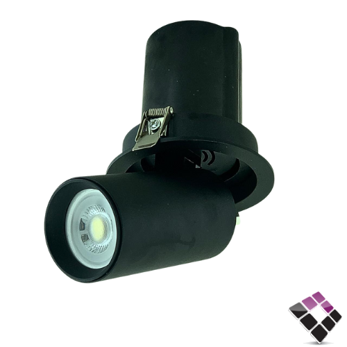 جرم كشاف سبوت لايت 10سم المنيوم LED ترك لايت ديكور متحرك NEW POWER صيني جرم أسود + مشبك لمبة GU10 رقم 107255 بدون لمبة