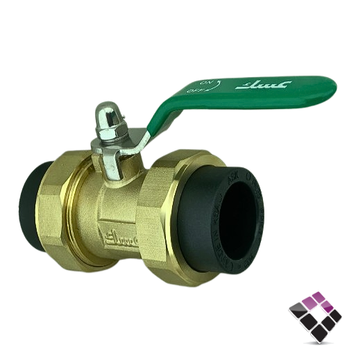 محبس سكينة يد كروم+ شد وصل جهتين نحاس 32ملي 1" حراري اسود ASK