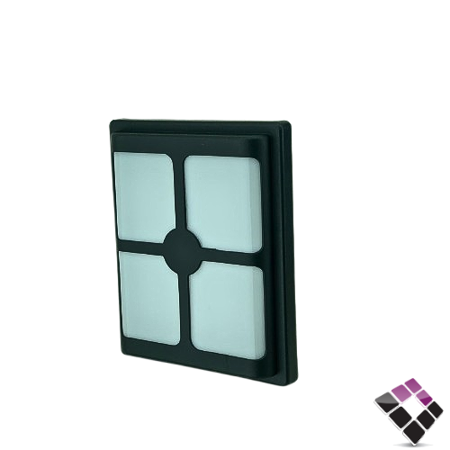 ابلك جداري LED خارجي بلاستيك  PLATO-PLUS مربع مقسم 4 مربعات جرم أسود إضاءة 3000K أصفر 24W