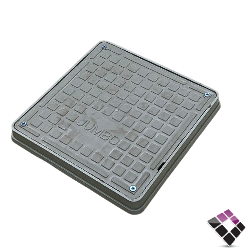 غطاء تفتيش بلاستك ثقيل جامبو مع براغي JUMBO اردني لون أبيض سكري 30*30