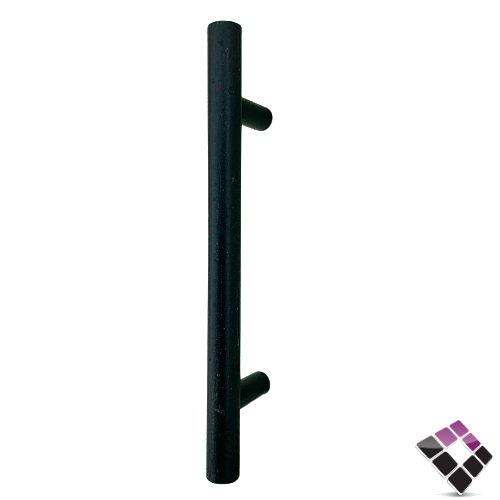 مقبض مسكة درج مستطيل 2 مسمار المنيوم لون أسود رقم 2586