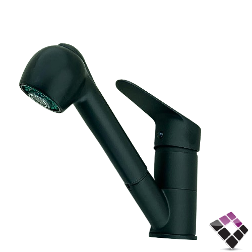 خلاط مجلى أتمتيك 1 خرم واقف شجرة مع لي سحاب Stamina صيني لون أسود ST-1406-1007