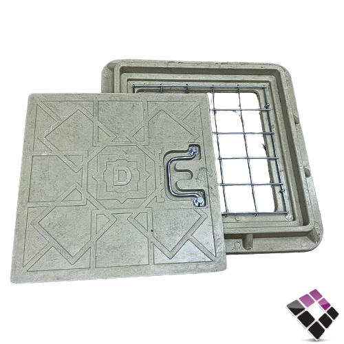 غطاء تفتيش فيبر ثقيل ADH صيني لون بيج المقاس 50×50