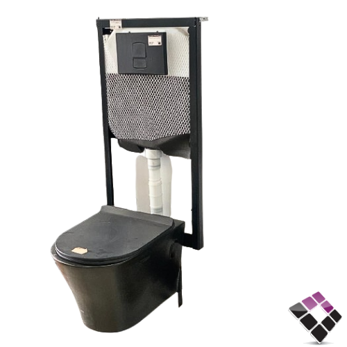 سيفون كرسي أفرنجي مخفي KARIBA ايطالي أصلى رقم 378603DAA بدون كرسي وغطاء  كروم 2 ضغطة مربع رقم 317101