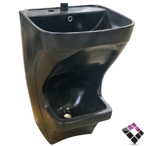 مغسلة وضوء موديل برميل حوض لغسل القدمين HALVER صينى مربعة لون أسودض  رقم 40057