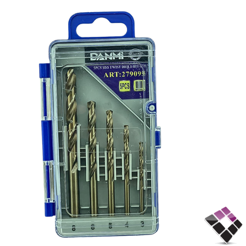 طقم ريش دريل تخريم حديد دانمي DANMI صيني 5 قطع رقم 279095