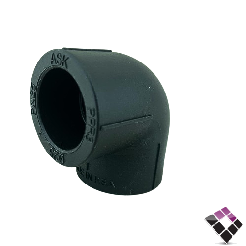 كوع زاوية سعودي  3/4" عسك اسود *** ASK