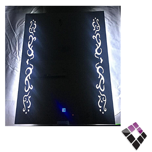 مراية SILVER صيني مستطيلة إضاءة ليد LED لون واحد مزخرفة باللمس رقم LED-7