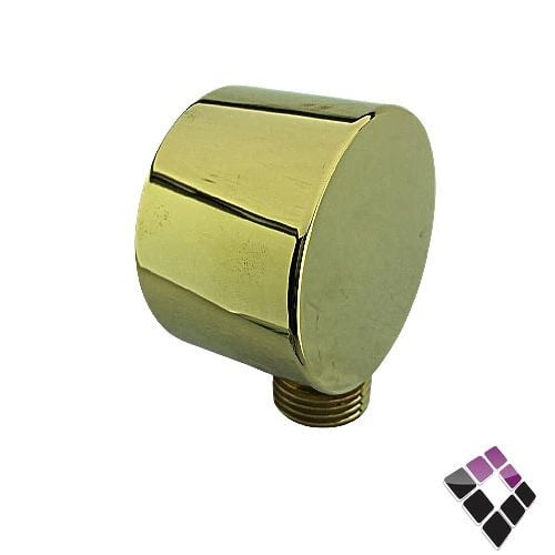 كوع مشبك شطاف + سماعة خلاط دفن مخفي نحاس مطلي لون ذهبي دائري هزنت HESANIT الماني رقم O90200...رقم الصنف (32159303)