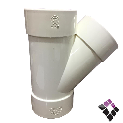 قسام Y واي UPVC بلاستيك أبيض 3P الخليجية سعودي ضغط 40 مقاس 4" = 114MM