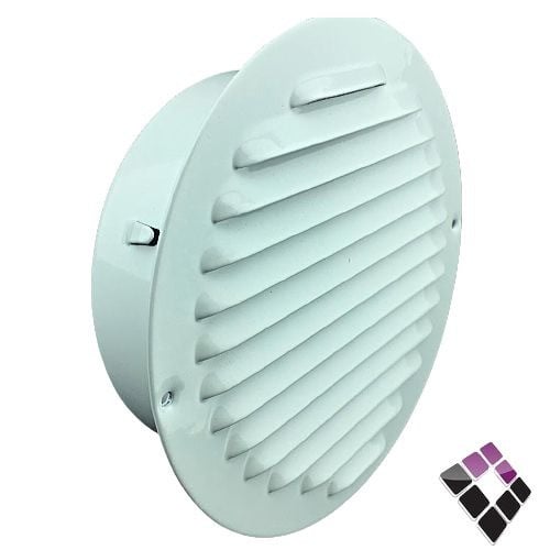 سدة مروحة شفط STAMINA أبيض حديد موديل شرائح ثقيل+شبك ضد الحشرات 6"