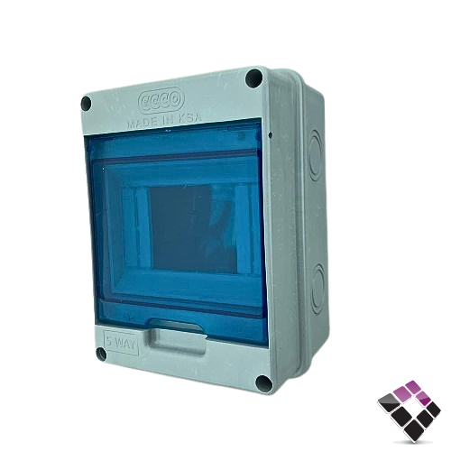 علبة قاطع اوربي بلاستيك ECCO سعودي 5 فاز