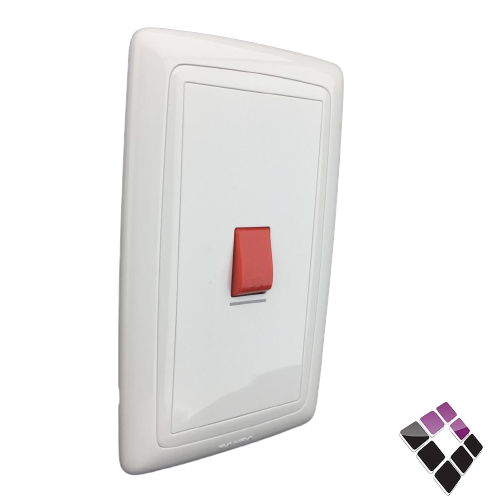 مفتاح مكيف عادي 45 امبير مع لمبة وطباعه 7×14 بحرة BAHRA سعودي أبيض جديد***