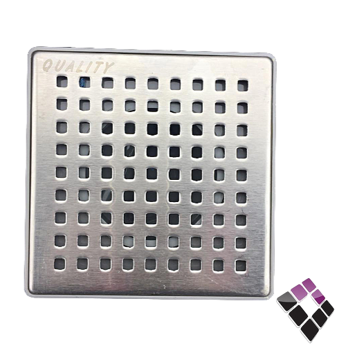 صفاية كروم قاعدة بلاستيك + شبك مربعات + رداد 15*15 ثقيل QUALITY صينى Q-6003..