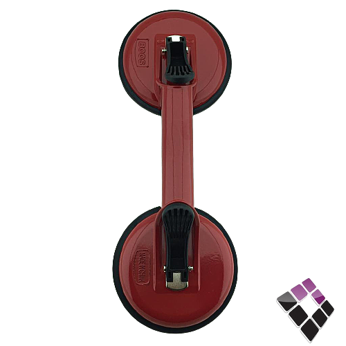 مقبض حديد حامل زجاج و سيراميك لون أحمر BOOS صيني مجوز 2 عين