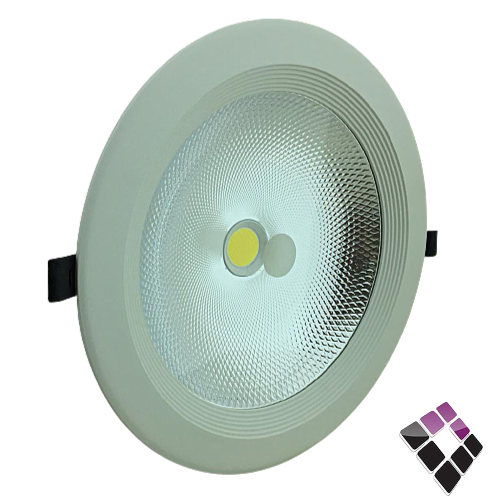 كشاف LED سبوت داخلي عدسة COB مزود بمبرد المنيوم NEW POWER  صيني إضاءة 4000k كريمي 14سم 15W******.