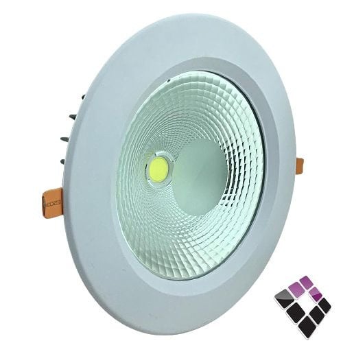كشاف  LED اسبوت لايت NASCO جرم ابيض+مبردات المنيوم إضاءة أبيض 36W رقم 3-6238***