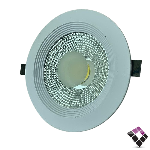 كشاف LED داخلي 14 سم MONTANA صيني مدور جرم ابيض عدسة COB إضاءة 4000K كريمي15W