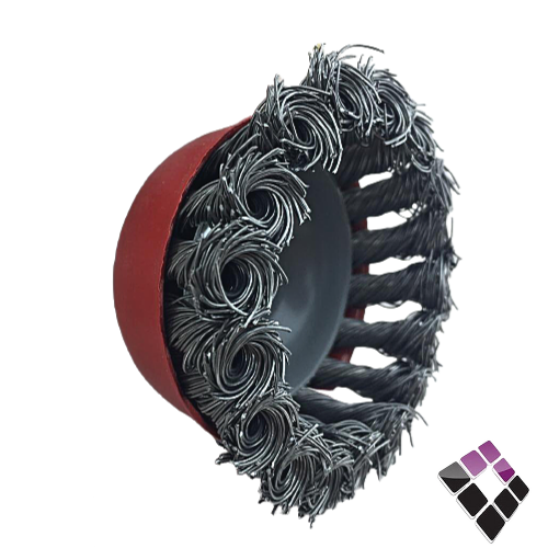 صنفرة فرشة شعر حديد مجدول موديل كوب صيني مقاس 3"