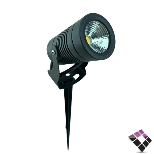 كشاف حدائق LED غرس توفل TOEFL جرم أسود إضاءة 3000K أصفر 10W رقم TF612-10W