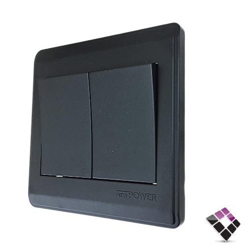 مفتاح مجوز NEW POWER صيني لون أسود عريض 16A رقم NP-802H1-BLK