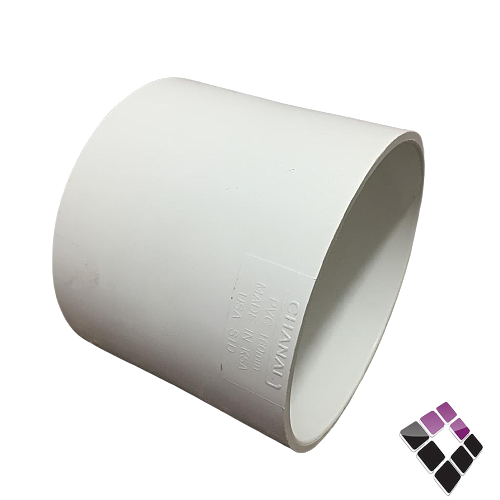 جلبة عادي بلاستيك ضغط 40 أبيض ثقيل شانيل  160 ملم 6"