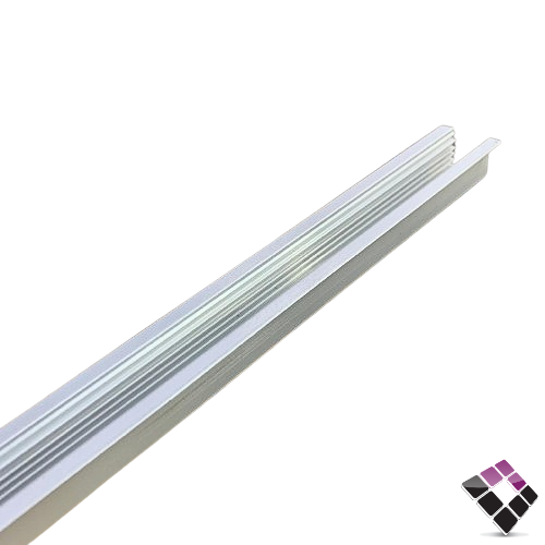 بروفايل استرب لي زينة المنيوم فضي مخفي غاطس جداري سقفي بشفة STRIP FIXTURE نيو باور NEW POWER مقاس 14mm×22.3mm طول 3M رقم 114087