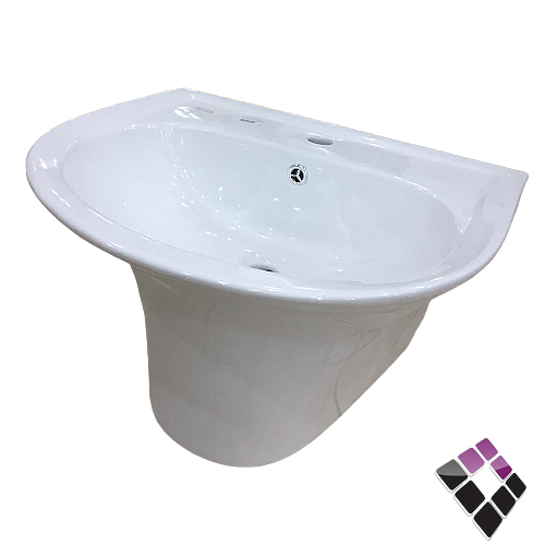 مغسلة خزف Orient Standad صيني أبيض تعليق قطعة واحدة دائرية رقم OS2120344