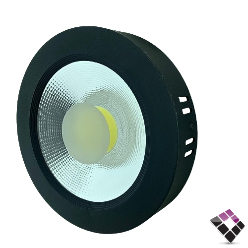 كشاف LED خارجي لطش عدسة COB كوب 8"×20 سم توفل TOEFL جرم أسود إضاءة 6500K أبيض 30W