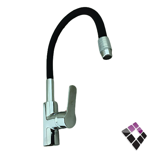 خلاط مجلى شجرة 1خرم اتمتك DIME صيني كروم رقبة متحركة سلكون ربل لون أسود