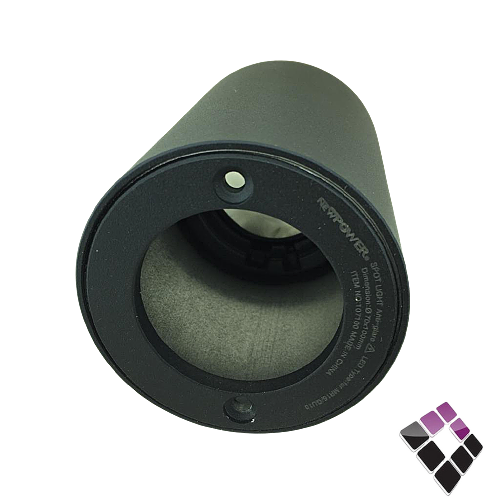 جرم سلندر المنيوم لطش خارجي مفرد مانع توهج NEW POWER صيني جرم أسود 7سم 2" رقم 107100