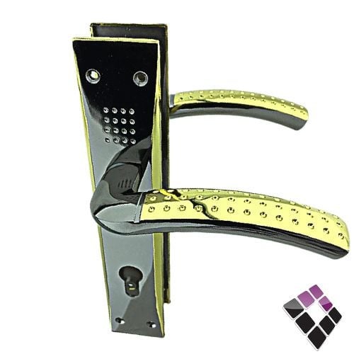 يد كالون BSG صيني طويل لون  ذهبي + كروم لماع رقم 8050 /BN/GP