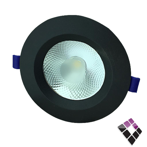 كشاف LED عدسة COB داخلي 10سم AL RAED AL ARABI الرائد سعودي جرم لون أسود إضاءة 4000K كريمي10W